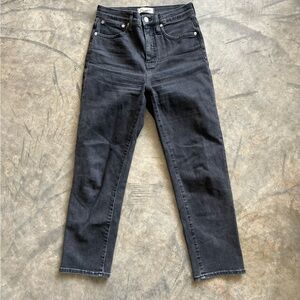 Madewell Black Classic Straight Jeans